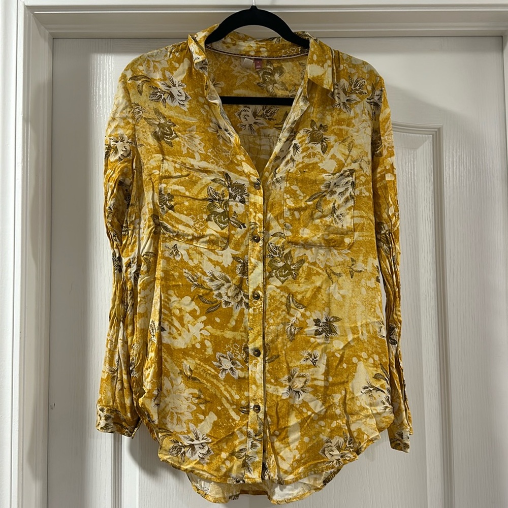 Anthropologie Pilcro Print Button Up